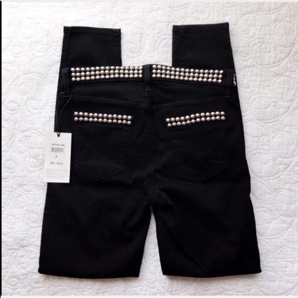 7 For All Mankind Studded Skinny Jeans Size 26 - Picture 3 of 8